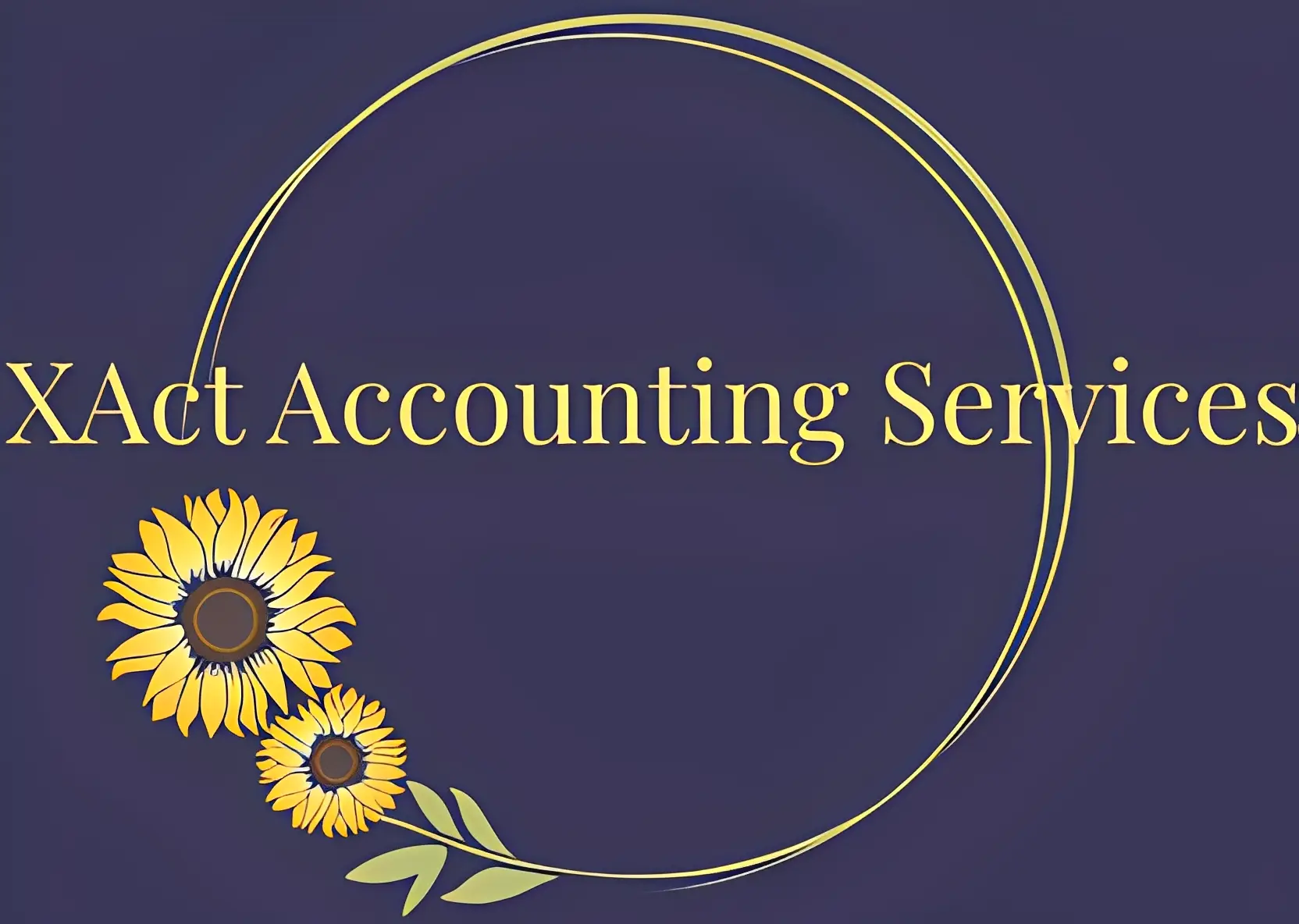 XAct Accounting Services logo with sunflowers.