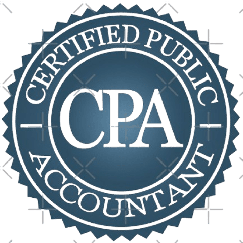Blue Certified Public Accountant (CPA) seal logo.
